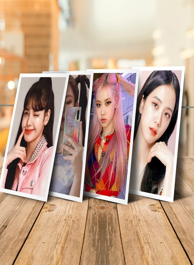 NS Trading Black-Pink Bias Pack White Border Photocards (Set of 8) 350 GSM Card Glossy Laminated - Image 4